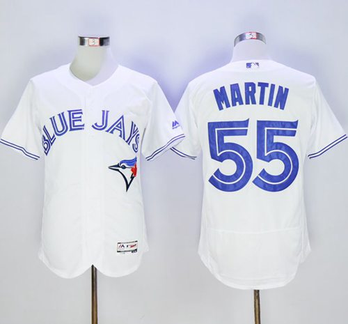 Blue Jays #55 Russell Martin White Flexbase Authentic Collection Stitched Jersey - Zenithce
