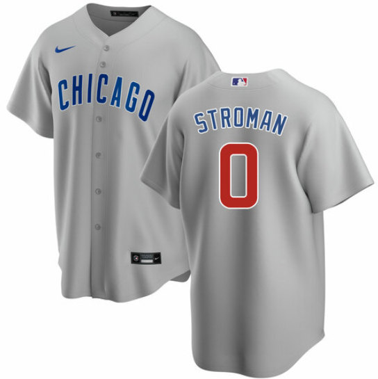 Chicago Cubs #0 Marcus Stroman Gray Cool Base Stitched Baseball Jersey - Zenithce