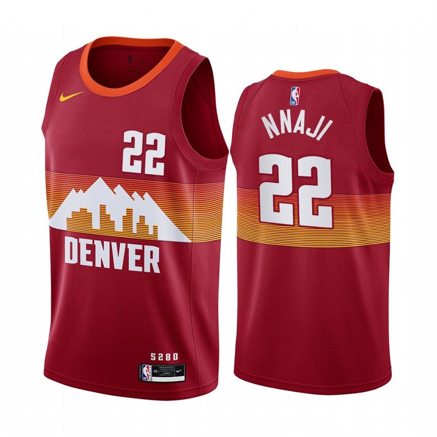 Nuggets #22 Zeke Nnaji Red Swingman 2020-21 City Edition Jersey - Zenithce