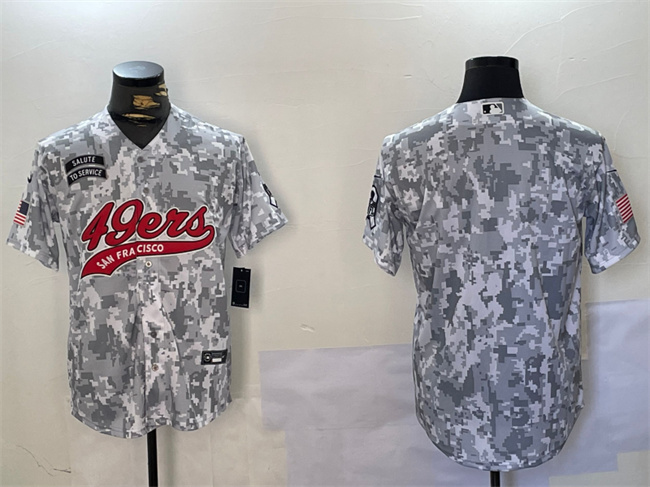 San Francisco 49ers Blank 2024 Arctic Camo Salute To Service Stitched Jersey - Zenithce