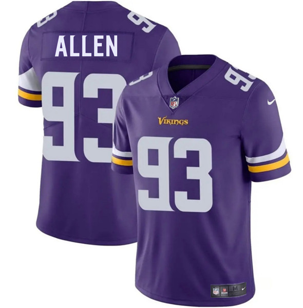Minnesota Vikings #93 Jonathan Allen Purple 2025 Vapor Limited Stitched Jersey - Zenithce