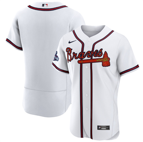 Atlanta Braves Blank 2021 White World Series Champions Stitched Baseball Jersey - Zenithce