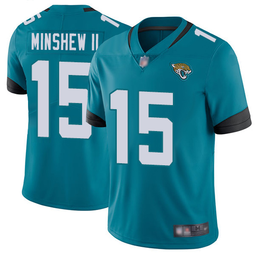 Jacksonville Jaguars #15 Gardner Minshew II Teal Vapor Untouchable Limited Stitched Jersey - Zenithce