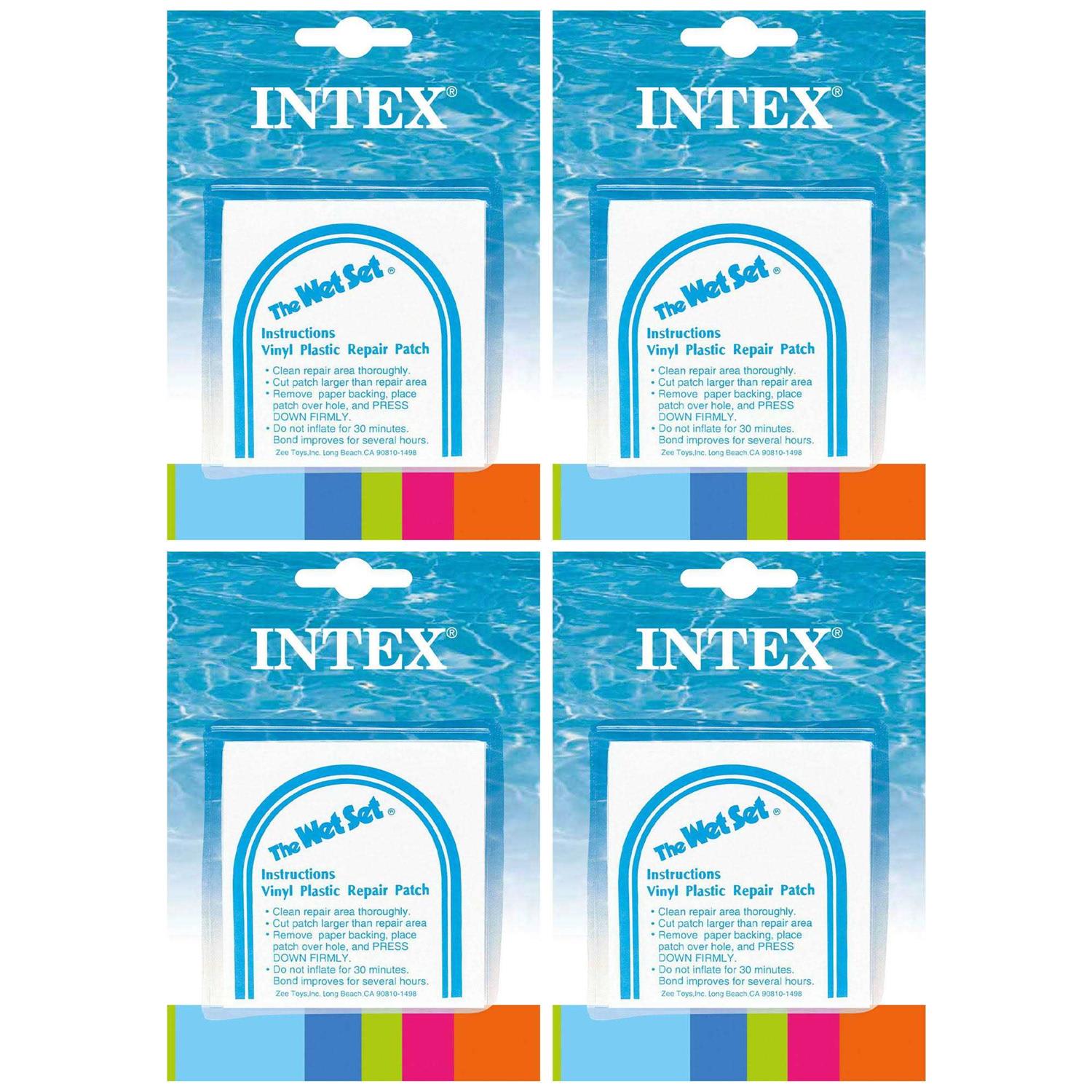 INTEX Wet Set Adhesive Vinyl Plastic Swimming Pool Tube Repair Patch Kit - Zenithce