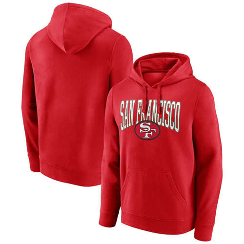 San Francisco 49ers Scarlet Gridiron Classics Campus Standard Pullover Hoodie - Zenithce