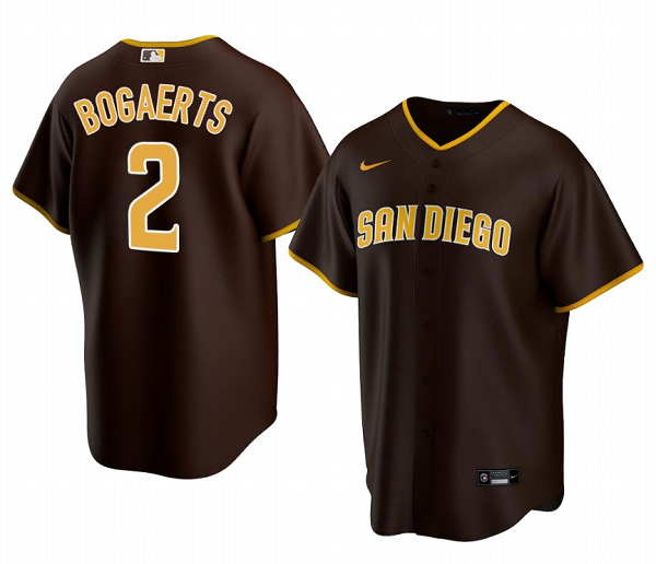 San Diego Padres #2 Xander Bogaerts Brown Cool Base Stitched Jersey - Zenithce