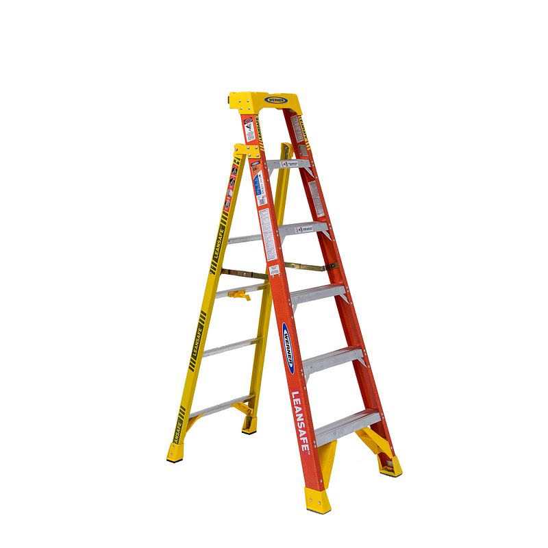 Werner 6 ft. Fiberglass Step Ladder with 300 lb. Load Capacity Type iA Duty Rating - Zenithce