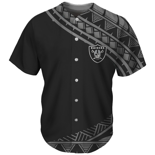 Las Vegas Raiders Black Baseball Jersey - Zenithce