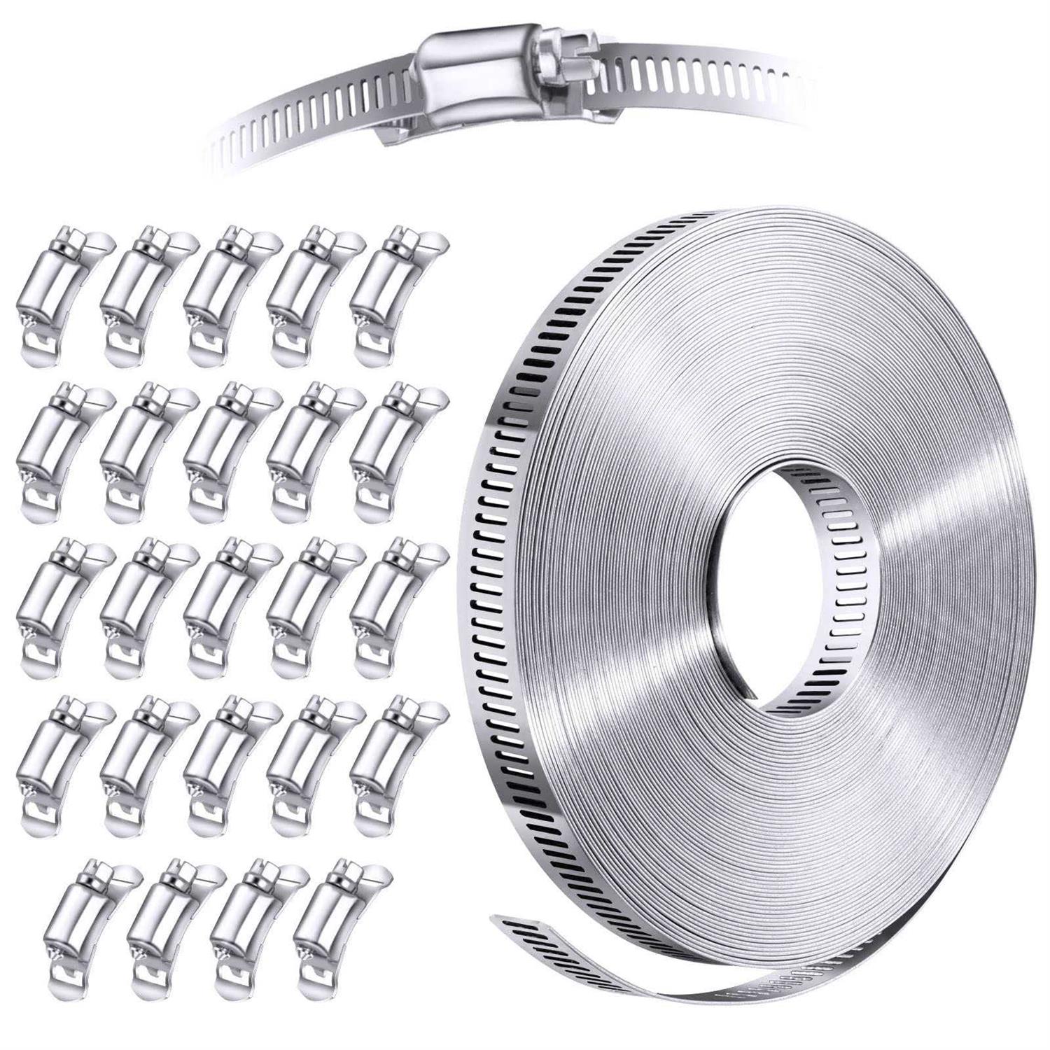 Steelsoft DIY Hose Clamp System Kit 304 Stainless Steel Hose Large - Zenithce