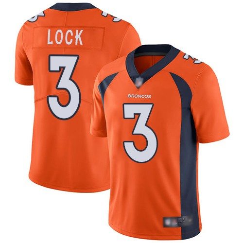 Denver Broncos #3 Drew Lock Orange Vapor Untouchable Limited Stitched Jersey - Zenithce