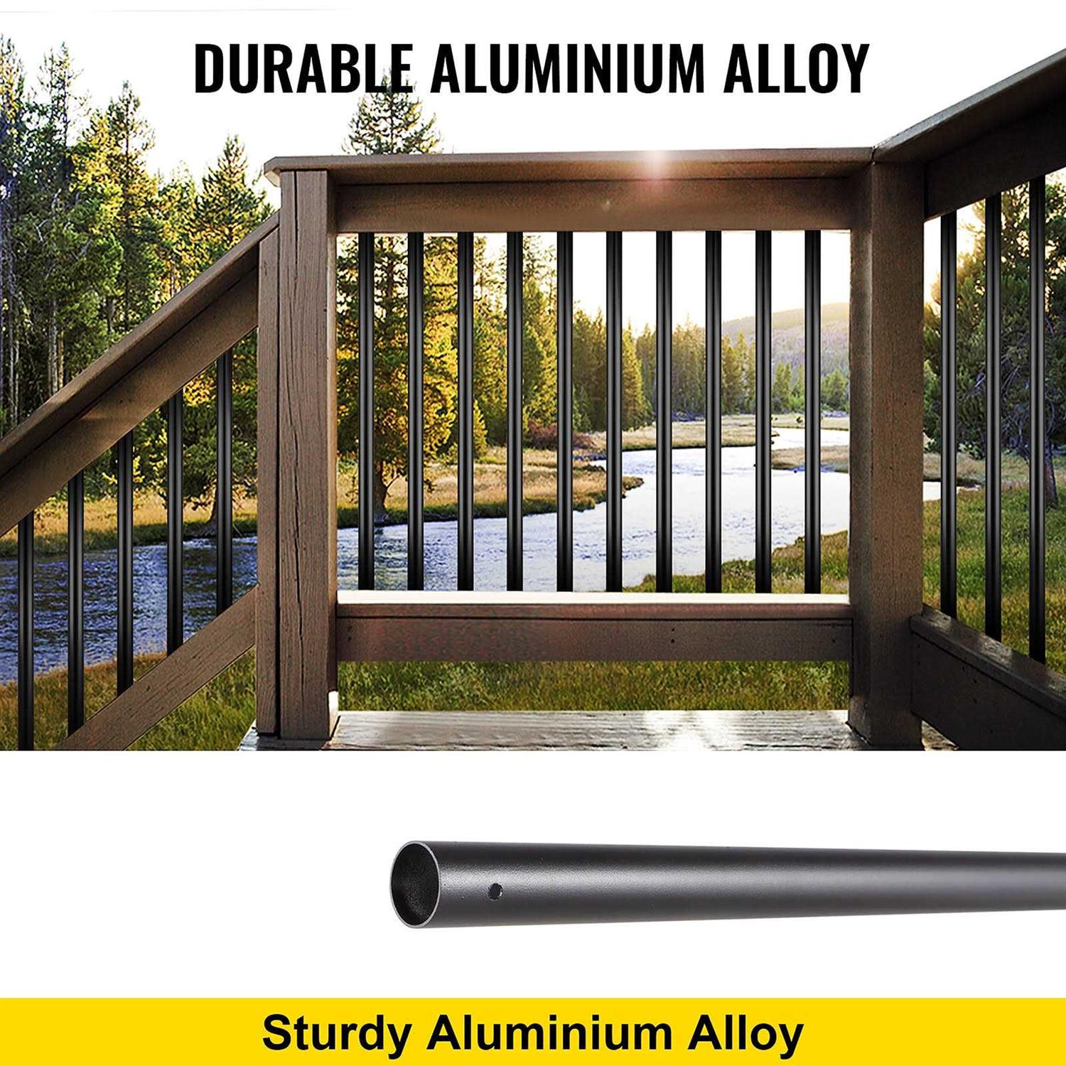 VEVOR Deck Balusters Metal Deck 29.5 Staircase Baluster With Screws, Aluminum Alloy Deck Railing for Wood and - Zenithce