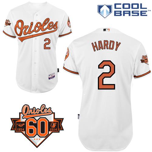 Orioles #2 J.J. Hardy White Cool Base Stitched Jersey - Zenithce