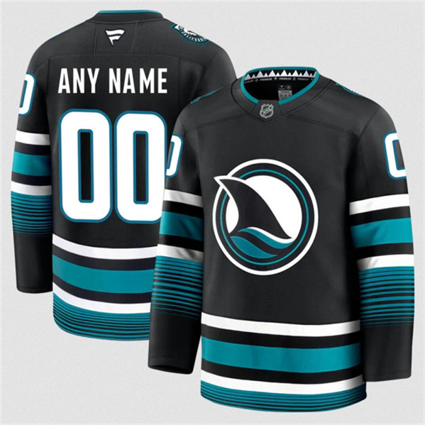 San Jose Sharks Custom Black 2024-25 Alternate Stitched Jersey - Zenithce