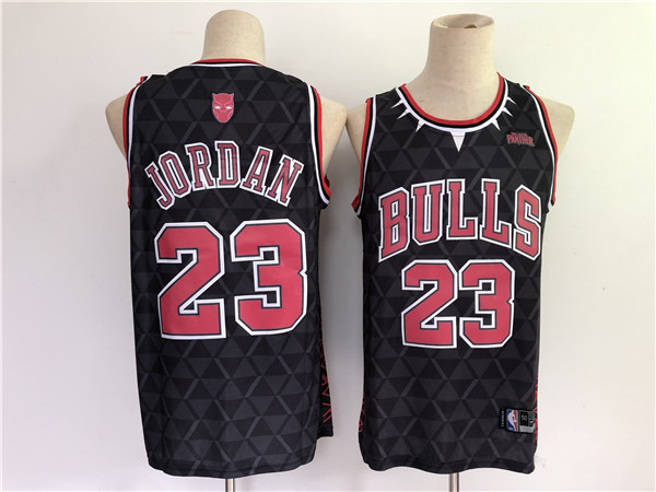 Chicago Bulls #23 Michael Jordan Black Stitched Jersey - Zenithce