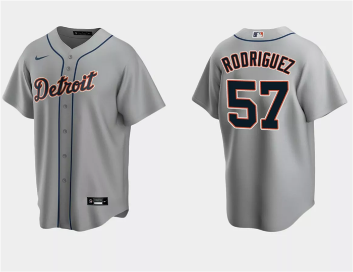 Detroit Tigers #57 Eduardo Rodriguez Gray Cool Base Stitched Jersey - Zenithce