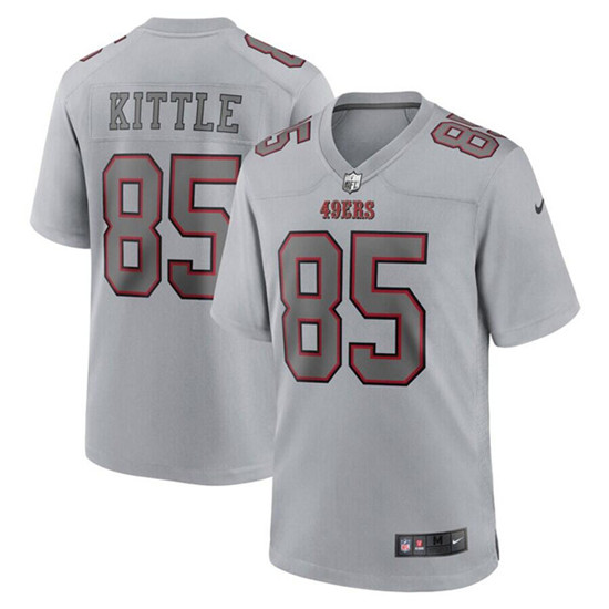 San Francisco 49ers #85 George Kittle Gray Atmosphere Fashion Stitched Game Jersey - Zenithce
