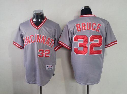Reds #32 Jay Bruce Grey 1991 Turn Back The Clock Stitched Jersey - Zenithce