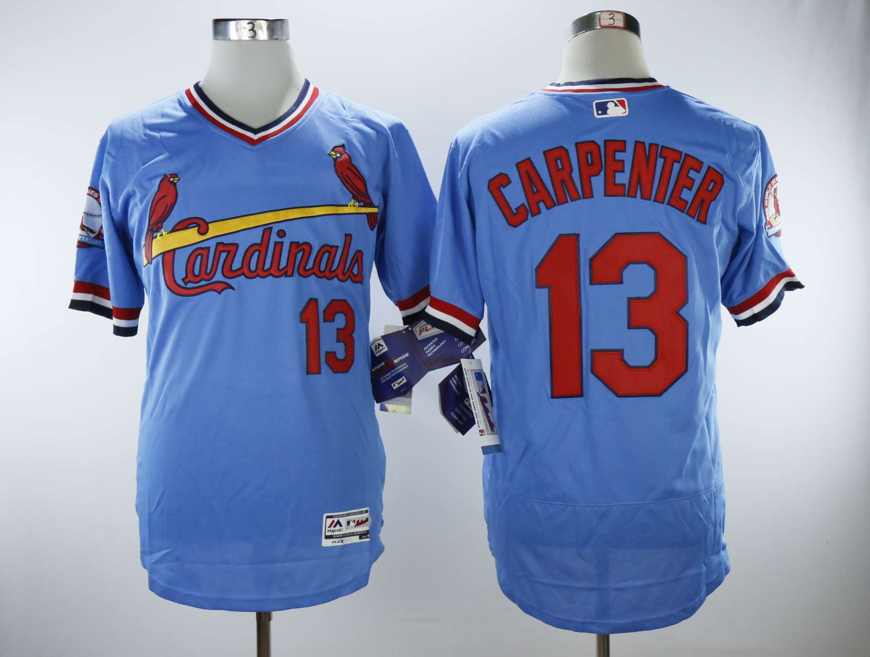 St.Louis Cardinals #13 Matt Carpenter Light Blue Cooperstown Collection Flexbase Stitched Jersey - Zenithce