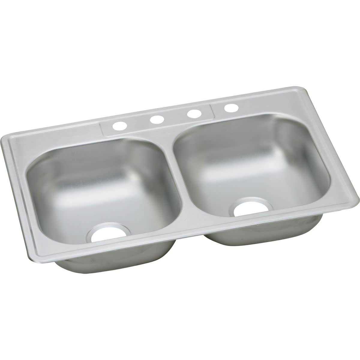 Elkay Dw5023322 Dayton 33 Double Basin Drop In Stainless Steel Kitchen Sink - Zenithce