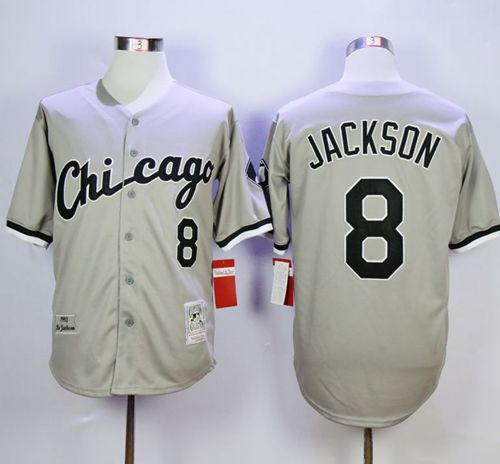 Mitchell And Ness 1993 White Sox #8 Bo Jackson Grey Throwback Stitched Jersey - Zenithce