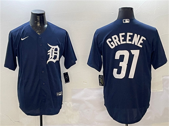 Detroit Tigers #31 Riley Greene Navy Cool Base Stitched Jersey - Zenithce