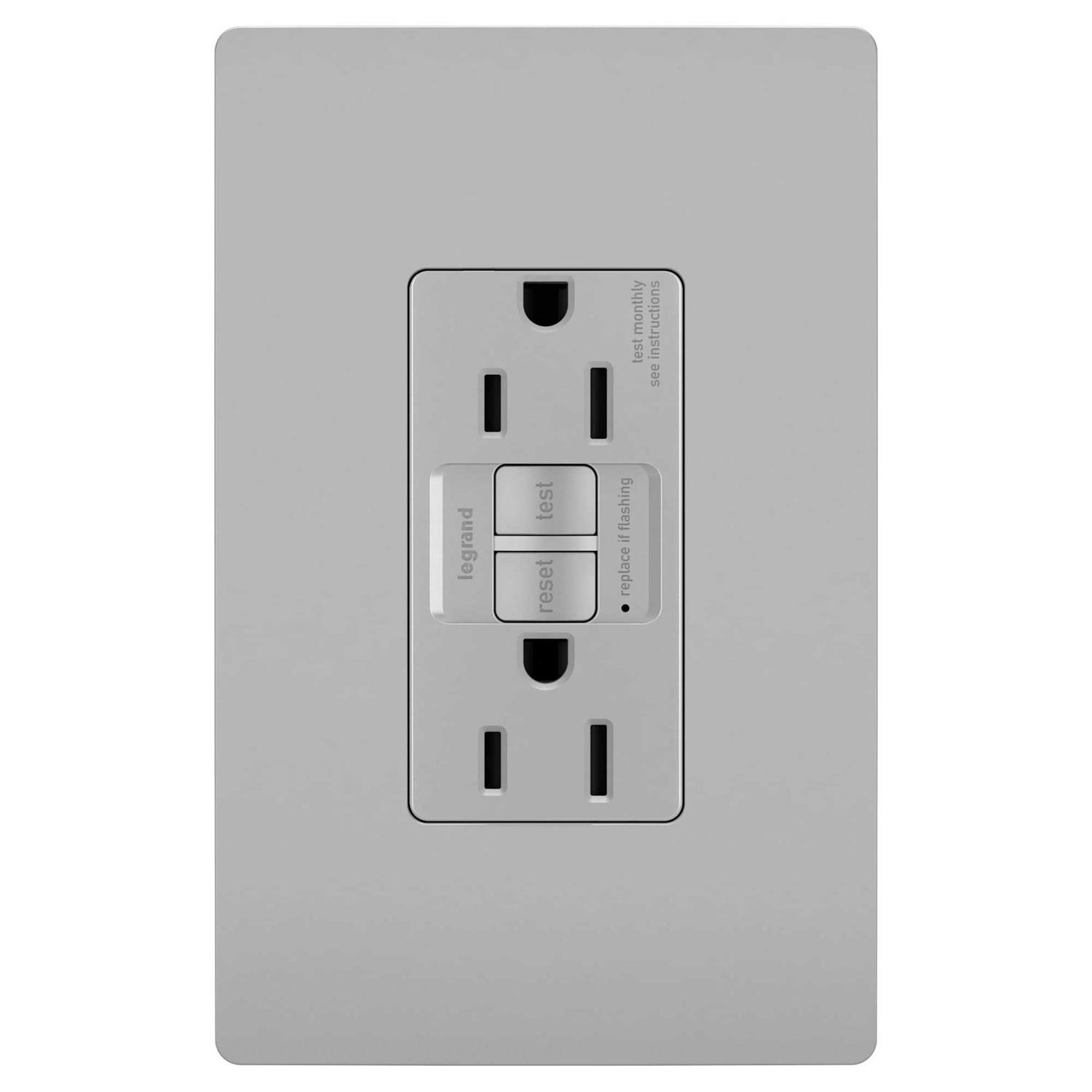 Legrand 1597TRWR Radiant 15 Ampere Tamper-Resistant Weather-Resistant Self-Test GFCI - Zenithce