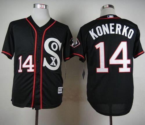 White Sox #14 Paul Konerko Black New Cool Base Stitched Jersey - Zenithce