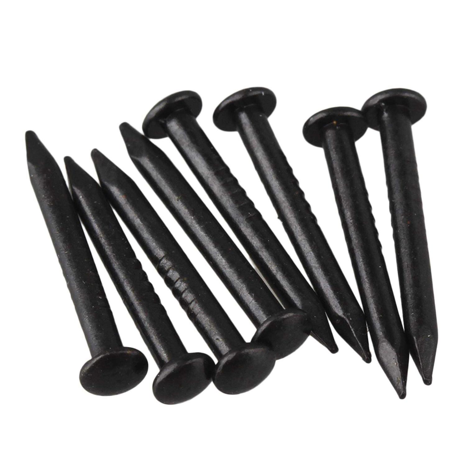Rdexp Black Copper Round Head Wood Screw Nail Decorative Furniture Miniature Nail Pack of 50 - Zenithce