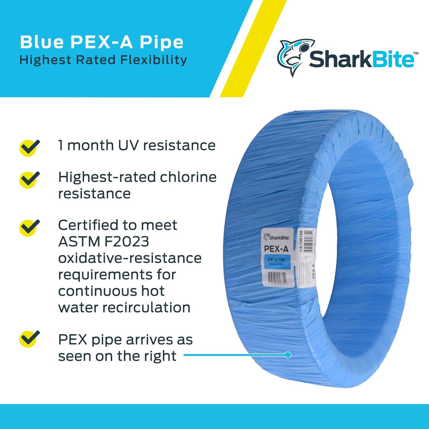 SharkBite 1/4-in x 50-ft White PEX-B Pipe - Zenithce