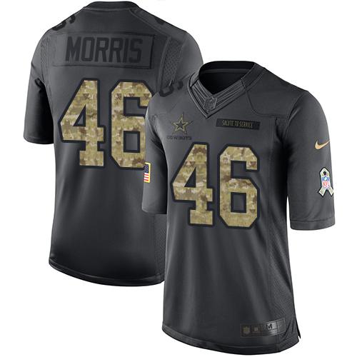 Cowboys #46 Alfred Morris Black Stitched Limited 2016 Salute To Service Nike Jersey - Zenithce