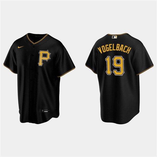 Pittsburgh Pirates #19 Daniel Vogelbach Black Cool Base Stitched Jersey - Zenithce