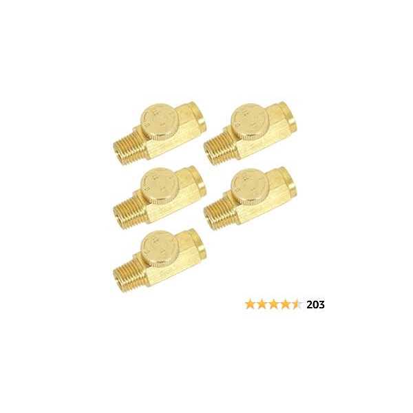 UFFY Brass In-Line Air Flow Regulator Control Tool Valve 1/4 NPT - Zenithce
