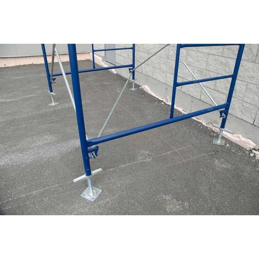 MetalTech 21.75 in. x 10 in. x 29 in. Aluminum Adjustable 3-Rung Ladder Jacks for Scaffold Extension Walk Boards, Ladder or Plank - Zenithce
