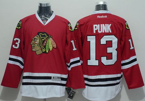 Blackhawks #13 CM Punk Red Stitched Jersey - Zenithce