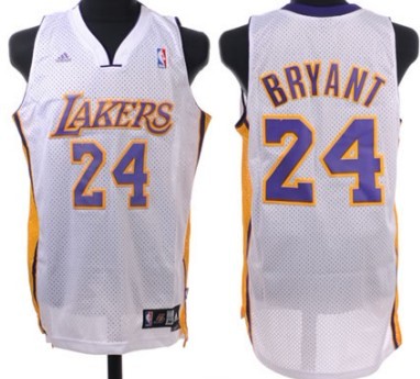 Los Angeles Lakers #24 Kobe Bryant White Swingman Jersey - Zenithce