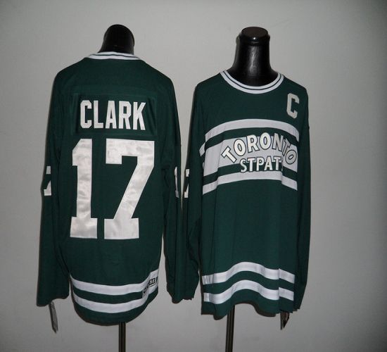 Maple Leafs CCM Throwback #17 Wendel Clark Green Stitched Jersey - Zenithce