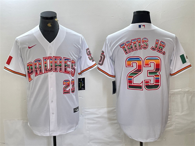 San Diego Padres #23 Fernando Tatis Jr. Mexico White Cool Base Stitched Jersey - Zenithce