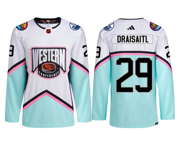 Edmonton Oilers #29 Leon Draisaitl 2023 White All-Star Game Stitched Jersey - Zenithce