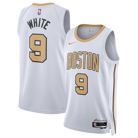 Boston Celtics #9 Derrick White White 2025-26 City Edition Swingman Stitched Jersey - Zenithce