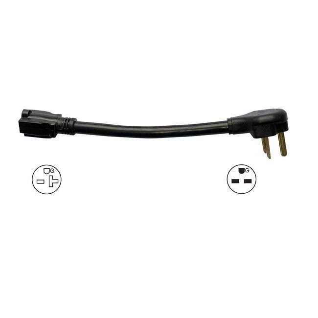 ONETAK NEMA 5-15P to 10-30R 120V 15 Amp 3 Prong Male Plug to 3 Prong Female Receptacle Dryer Welder Power Cord Adapter - Zenithce