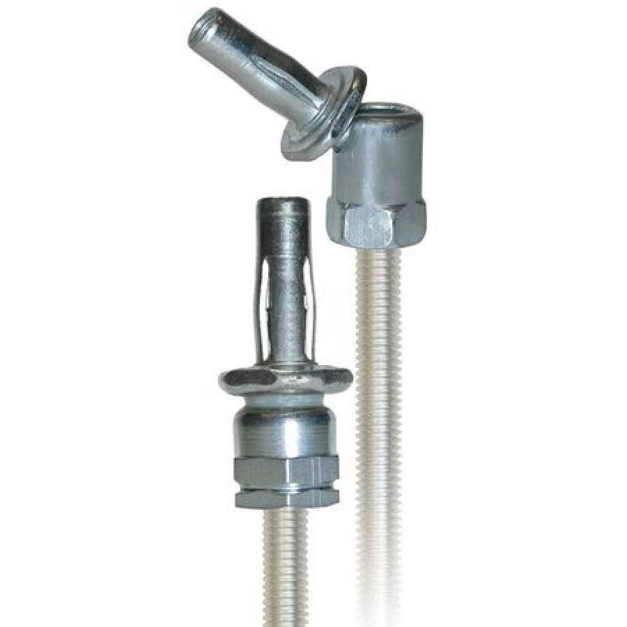 Sammys 1/4 in. x Vertical Rod Anchor Super Screw Threaded Rod Fitting for Wood - Zenithce
