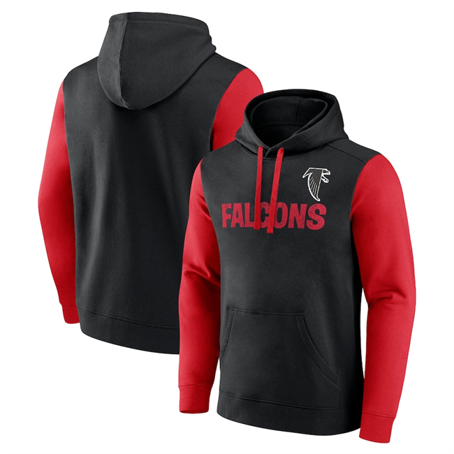 Atlanta Falcons Black Red Fleece Pullover Hoodie - Zenithce