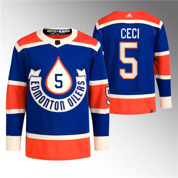 Edmonton Oilers #5 Cody Ceci 2023 Royal Heritage Classic Primegreen Stitched Jersey - Zenithce