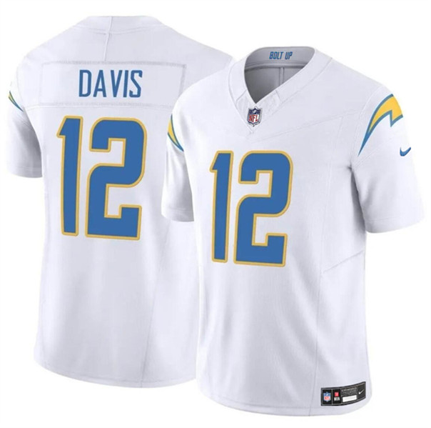Los Angeles Chargers #12 Derius Davis White 2024 F.U.S.E. Vapor Limited Stitched Jersey - Zenithce