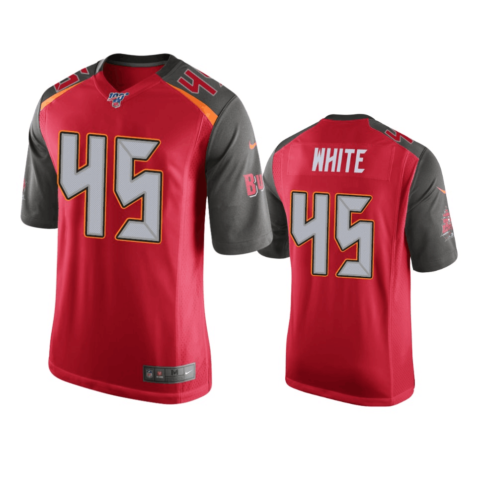 Tampa Bay Buccaneers #45 Devin White Red 2019 100th Season Vapor Untouchable Limited Stitched Jersey - Zenithce