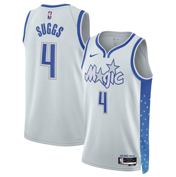 Orlando Magic #4 Jalen Suggs Silver 2025-26 City Edition Stitched Jersey - Zenithce