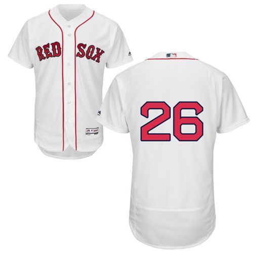 Red Sox #26 Wade Boggs White Flexbase Authentic Collection Stitched Jersey - Zenithce