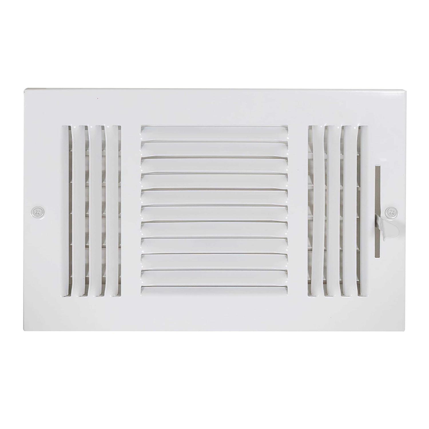 EZ-FLO 10 in. x 4 in. 2-Way Steel Wall/Ceiling Register - Zenithce