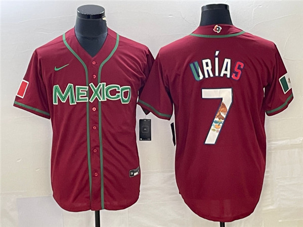 Mexico #7 Julio Urías Red 2023 World Classic Stitched Jersey - Zenithce