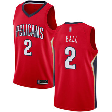 Pelicans #2 Lonzo Ball Red Swingman Statement Edition Jersey - Zenithce